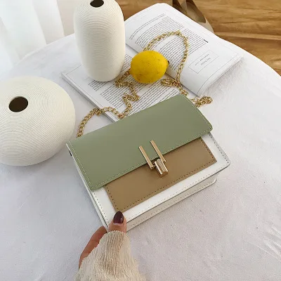 

New Fashion Women Bag Shoulder Bag Fashion Leather Crossbody Bag Evening Clutch Purse with Metal Chain 2021