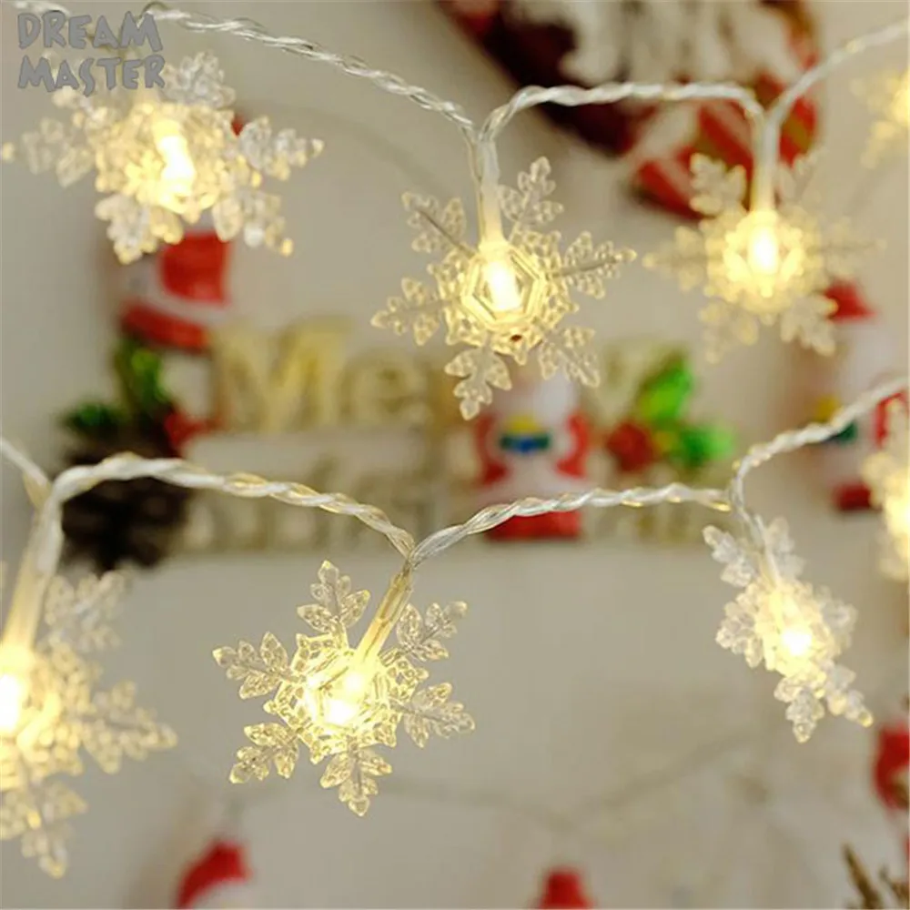 СВЕТОДИОДНАЯ Гирлянда в виде снежинок Сказочная гирлянда снега украшение для