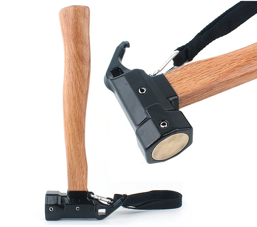 Многофункциональный походный молоток с ремешком стальной ультра светильник