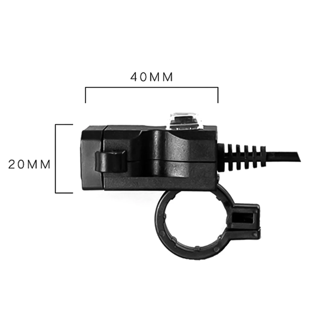 

1 Set 12V 24V Dual USB Port Waterproof Motorcycle Handlebar Charger 1A/2.1A Adapter Power Supply Socket for Phone Mobile