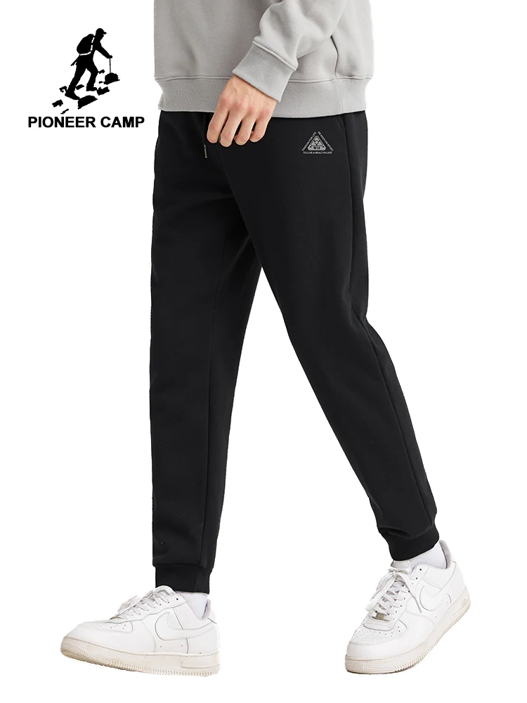 Мужские зимние теплые флисовые джоггеры Pioneer Camp повседневные черные однотонные