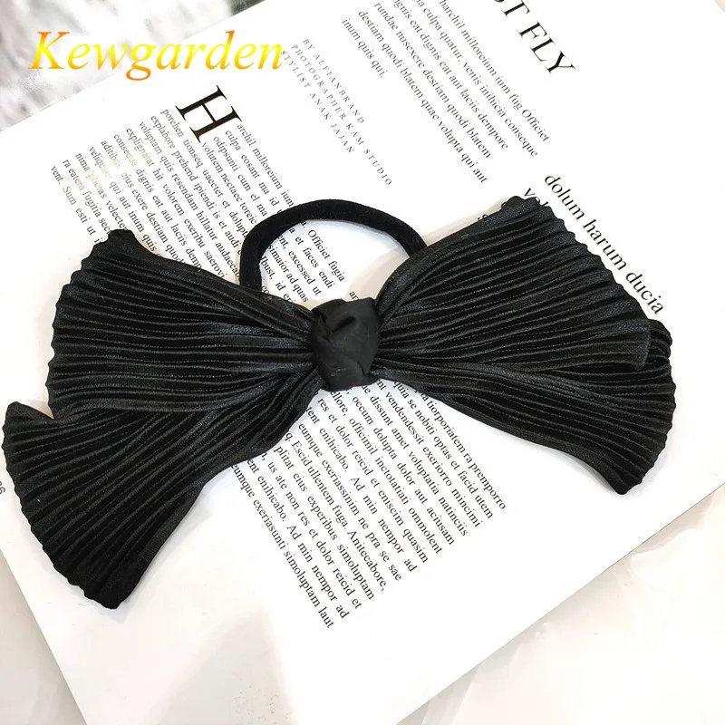 

Kewgarden Girls bowknot hair rope headdress children vintage cloth art hair circle simplicity 3pcs