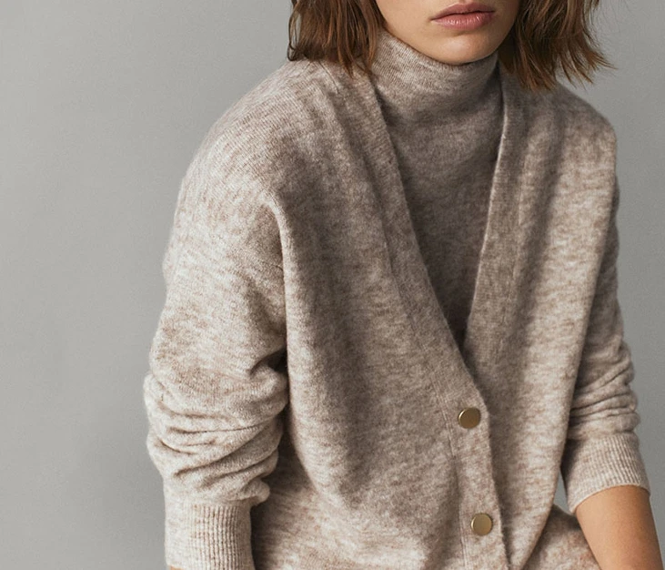 

Женский свитер на пуговицах, шерстяной Повседневный Кардиган, платье миди