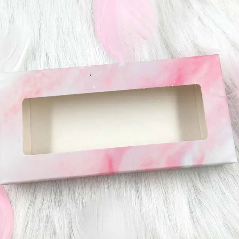 Pink Marble Быстрая рождественские Ресницы упаковка 50 шт./лот 100 шт./лот для 27 мм 25 мм норковые ресницы коробка - Цвет: Pink Marble