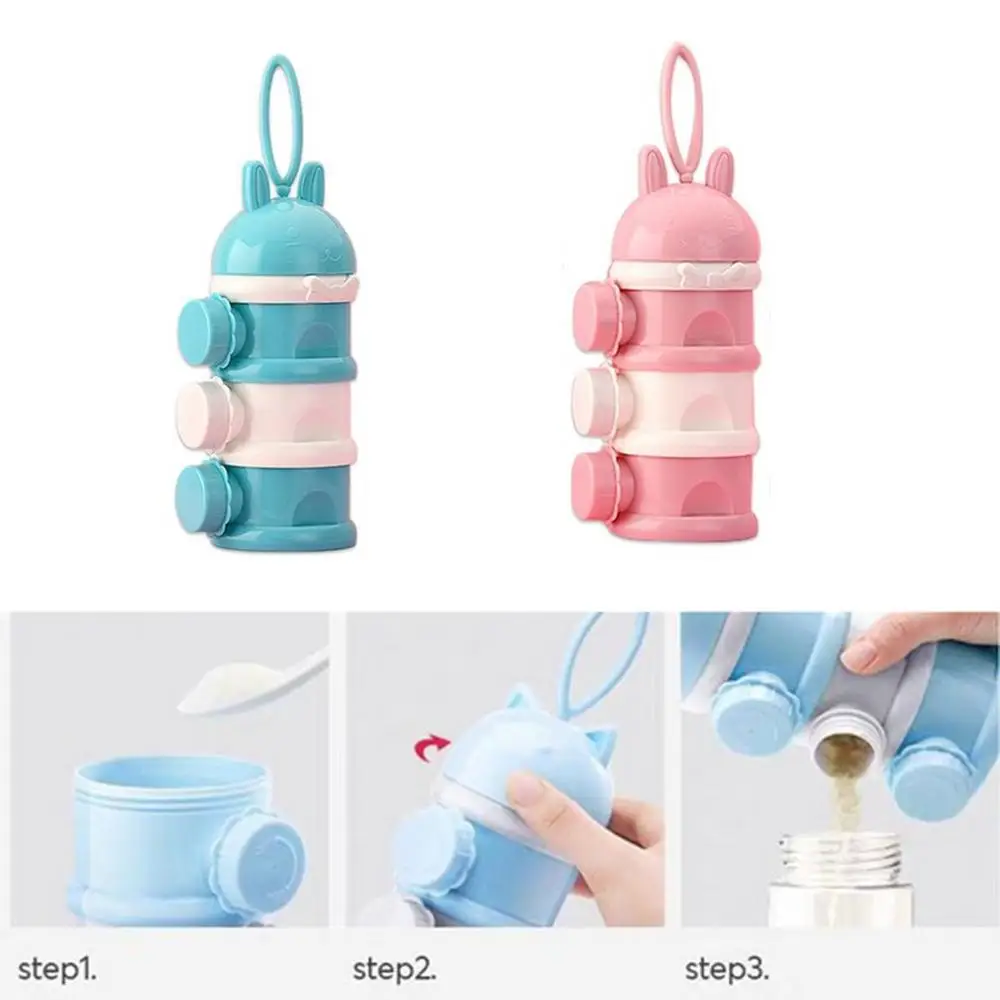 

3 Layers Baby Removable Milk Powder Storage Box Infant Feeding Food Boxes Kids Toddler Portable Formula Dispenser Box