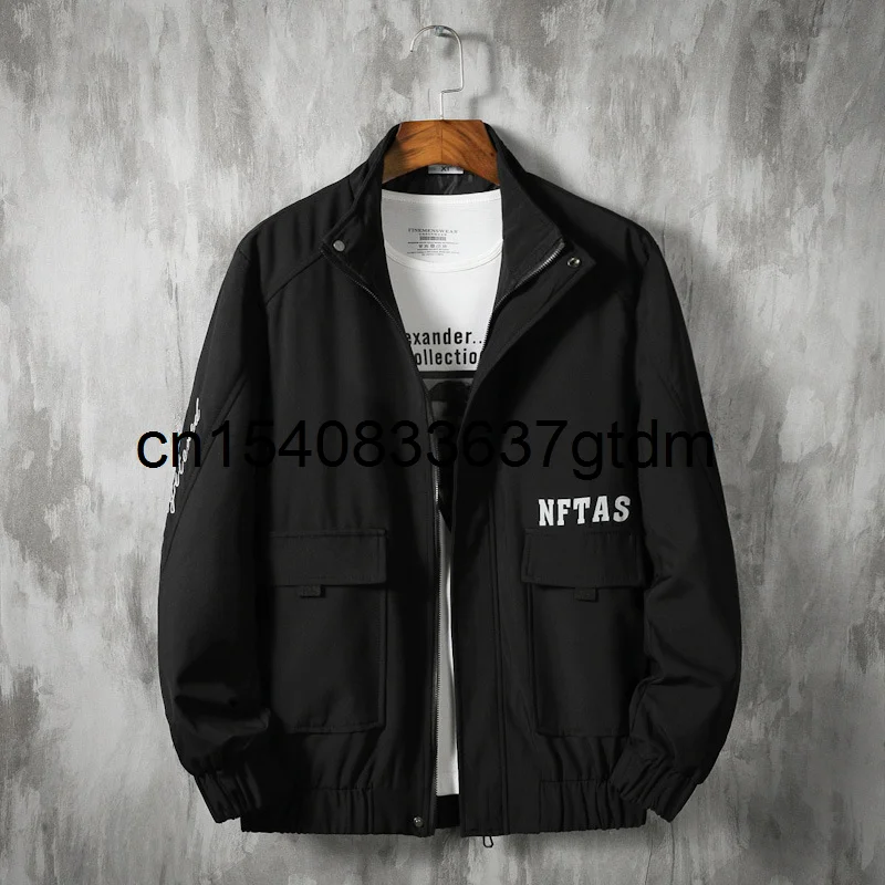 

Spring 2021 new men's fattening plus size fashion casual coat young men's fat collar jacket