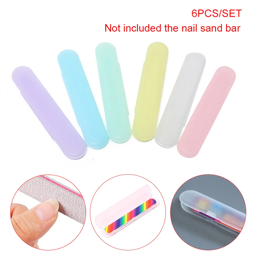 

6 Pcs Nail Files Buffers Box Tools Storage Box Nail Art Decorations Buffer Files STTX889