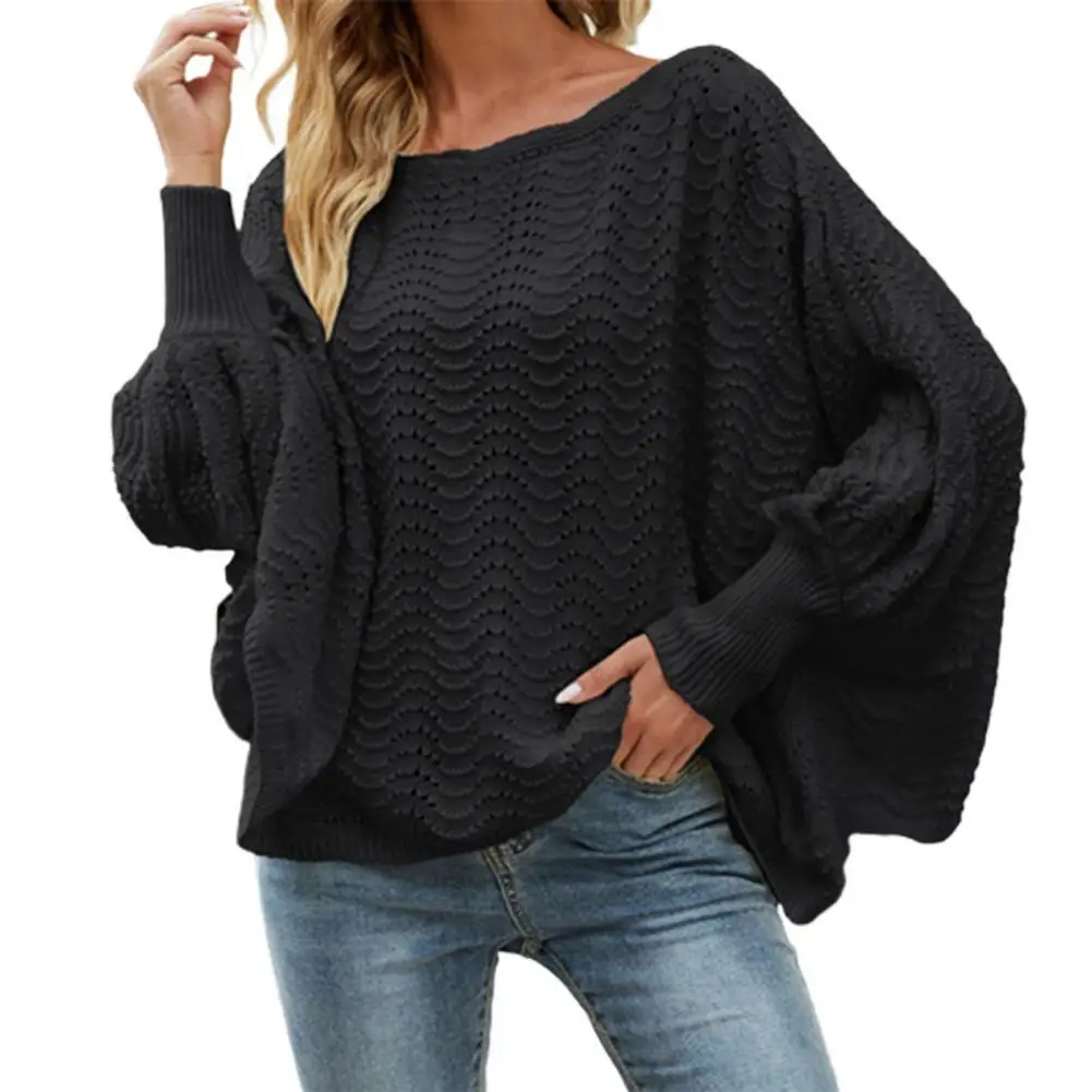 

Knitted Sweater Off Shoulder Comfy Stretchy Slash Neck Soft Knitted Sweater Autumn Sweater Streetwear