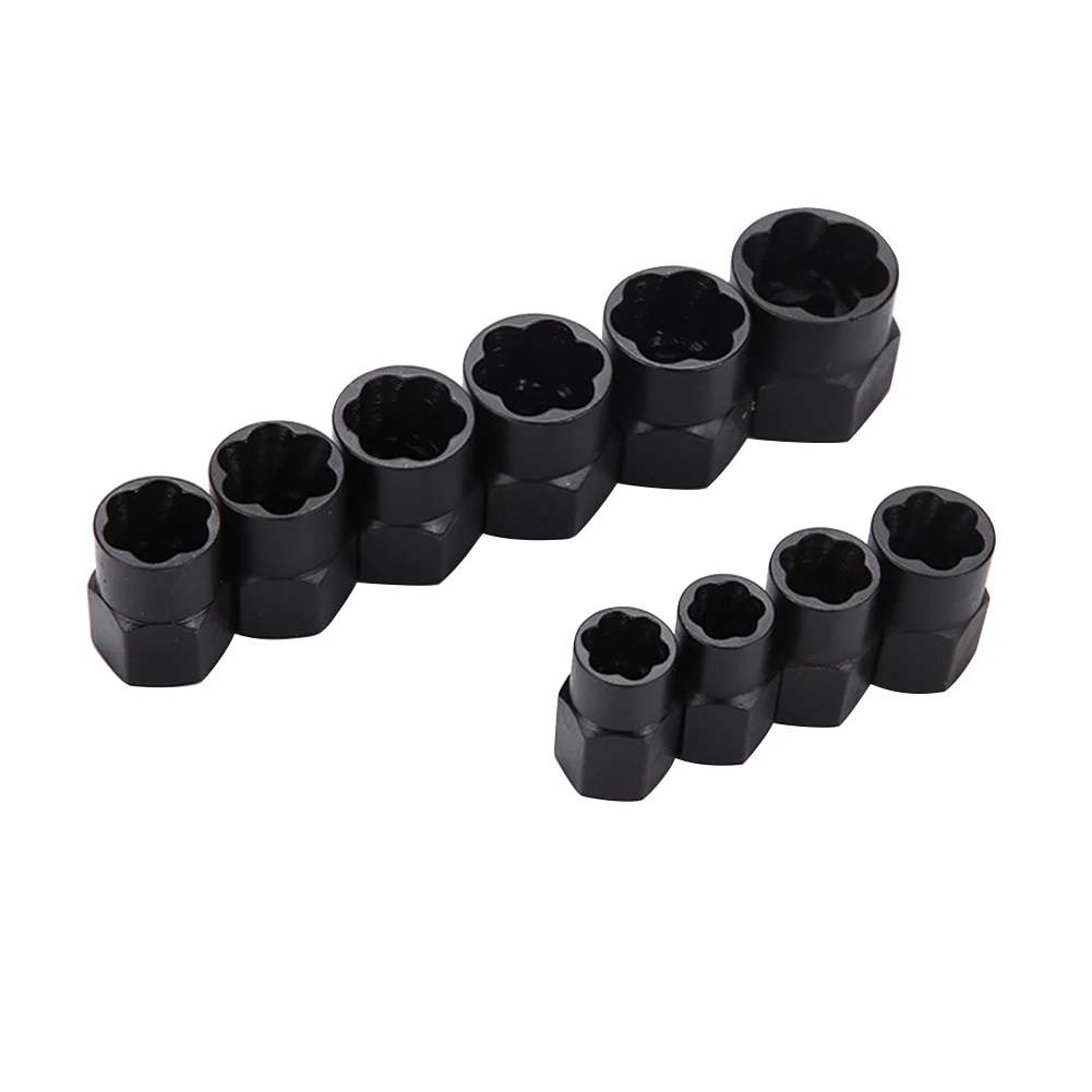 

10pcs/set Damaged Stud Extract Accessories Metric Hard Anti Corrasion Nut Bolt Remover Spiral Cut Teeth Alloy Steel Rustproof