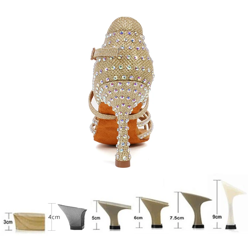 Женские туфли для латиноамериканских танцев DKZSYIM блестящие Бальные сандалии