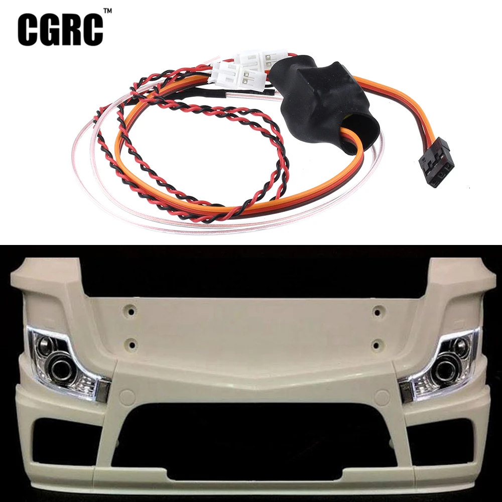 Светодиодсветодиодный дневные ходовые огни с переключателем управления 1/14 Tamiya