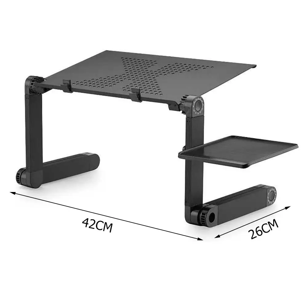 Portable Foldable Adjustable Laptop Table Folding Ergonomic Design Stand Cooling Fan Notebook Desk With Mouse Pad For Sofa Bed | Автомобили