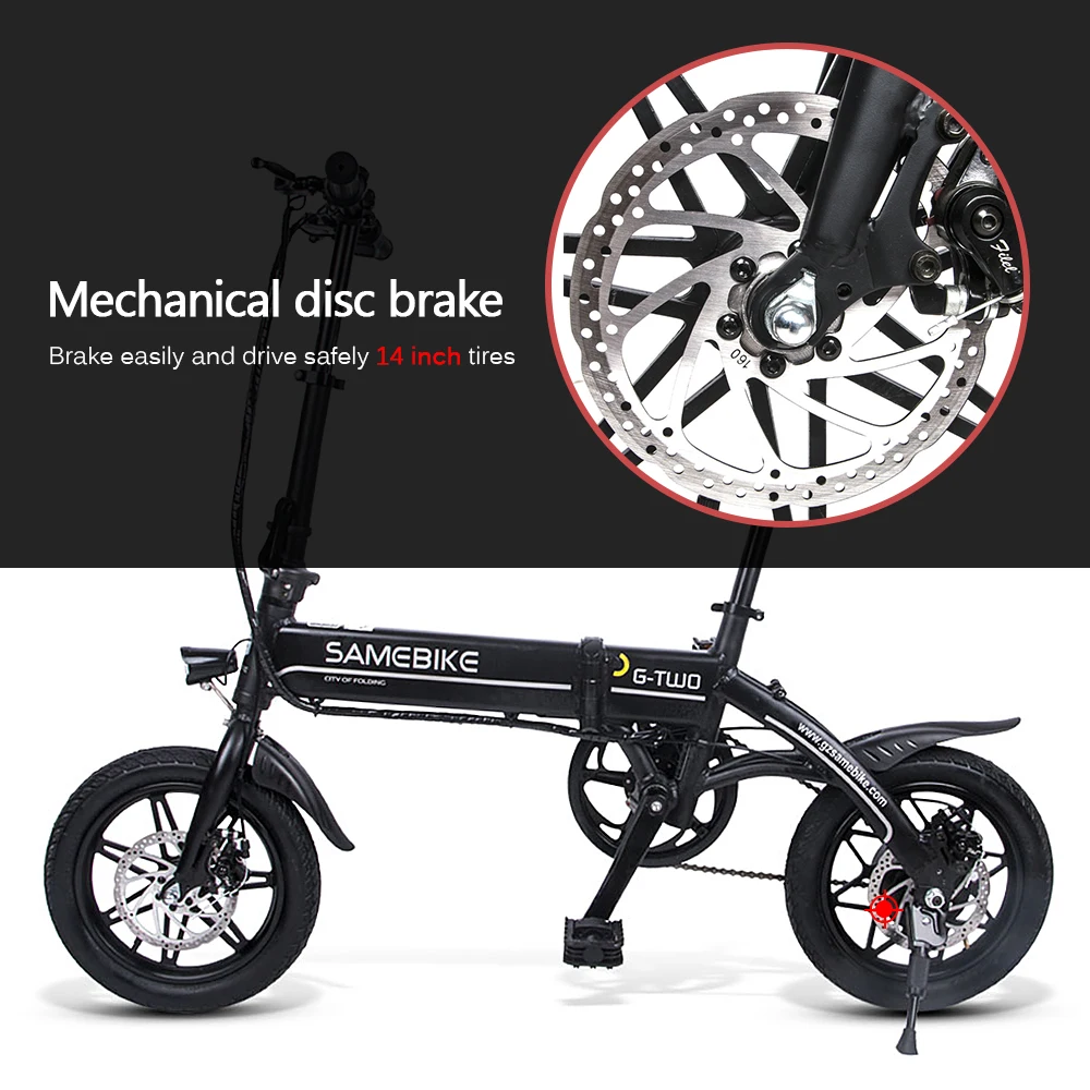 

Samebike 14 Inch Folding Electric Bike Power Assist Electric Bicycle E-Bike Scooter 250W Motor Electric Motorcycle