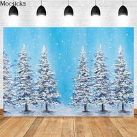 mocsicka winter theme photography background snowflake christmas tree decoration props child portrait photo backdrop banner