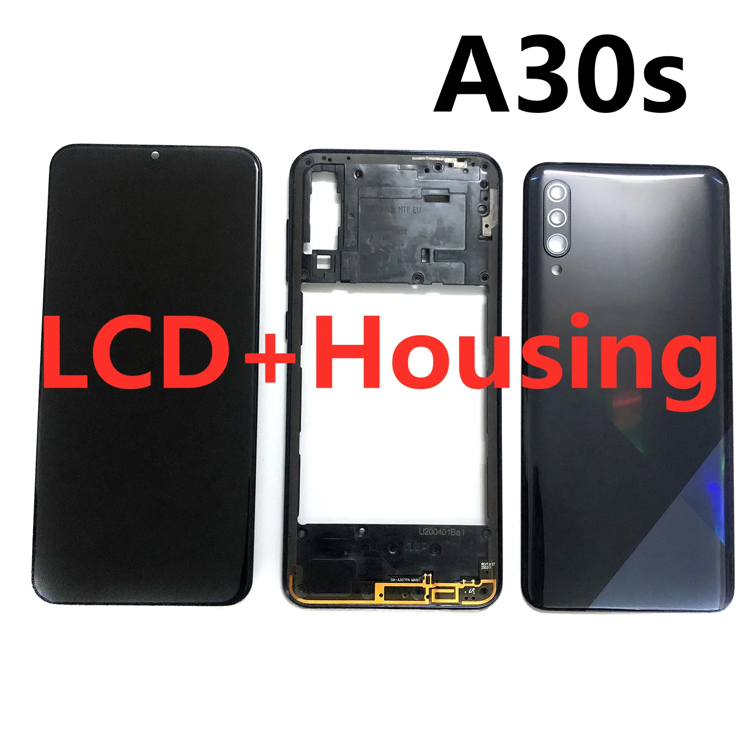 

ЖК-дисплей 6,4 ''для Samsung Galaxy A30s A307, сенсорный экран, дигитайзер в сборе, корпус телефона, средняя рамка, крышка, задняя крышка