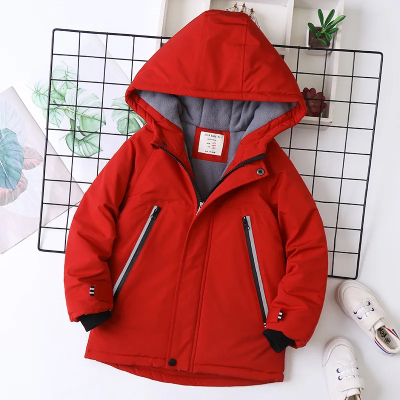 Детская уличная флисовая куртка хлопковое пальто с бархатным утеплителем