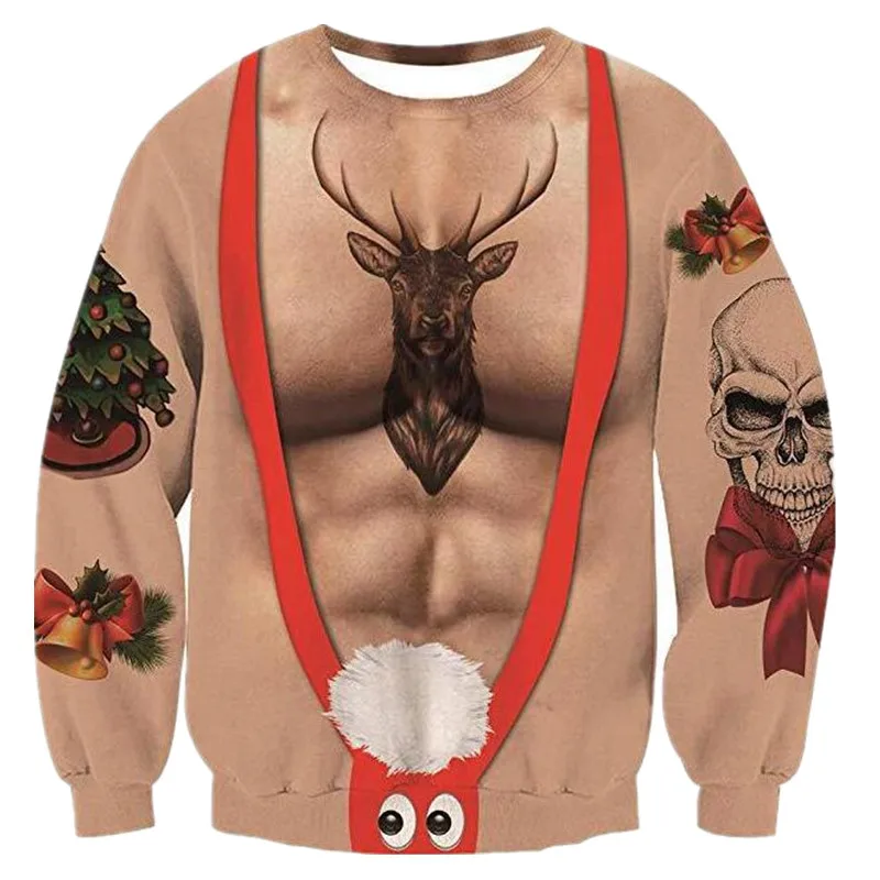 Lovers Sexy Clothing 3D Unisex Printing Sweater Novelty Sweaters and Ugly Christmas Funny | Женская одежда