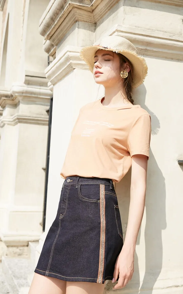 Vero Moda женская футболка с буквенным принтом и вырезом | 319201561