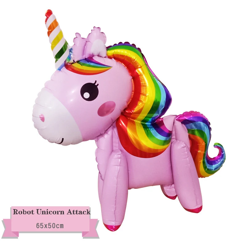 

120cm High Unicorn Party Decoration 3D SUnicorn Balloon Girl Birthday Party Decoration Children's Products 125