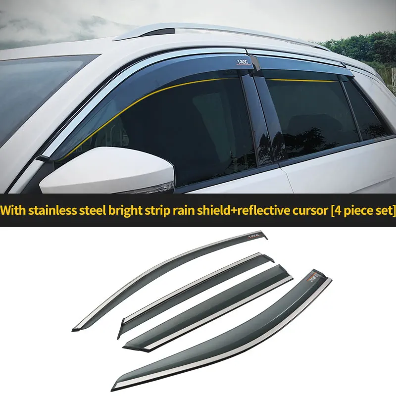 

For Volkswagen VW T-ROC Plastic Window Visor Vent Shades Sun Rain Deflector Guard For T-ROC Auto Accessories 4PCS/SET 2018 2019