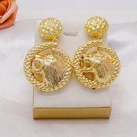 gold color drop earrings lion head stud earrings pendant for women geometric copper earring jewelry accessories party gifts