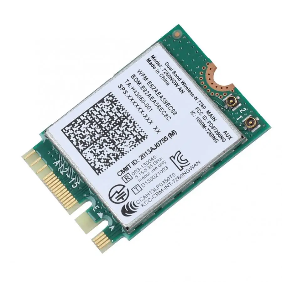 Wifi карта для Intel 7260NGW беспроводная wifi 2 4G/5G Bluetooth 4 0 сетевая порта|Сетевые карты| |