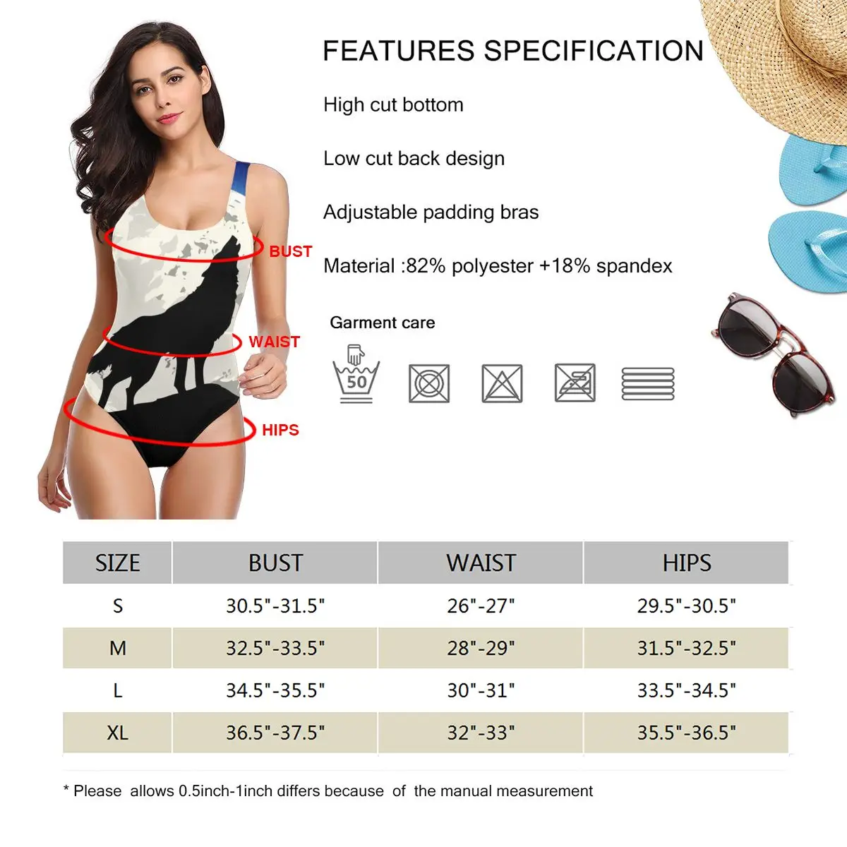 

Wolf In The Moon Night Women's Sexy One Piece Swimsuit Bikini Swimwear Bathing Suit Monokini Bikinis Women Beachsuit Beachwear