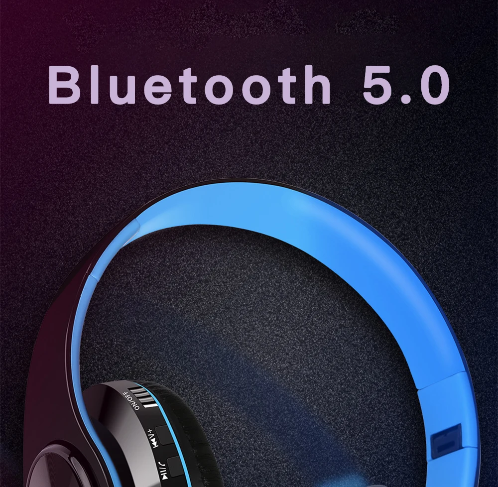 Qh14 Floding Bluetooth 5,0 наушники Игровые наушники с креплением на голову Беспроводная гарнитура Bluetooth HIFI с FM