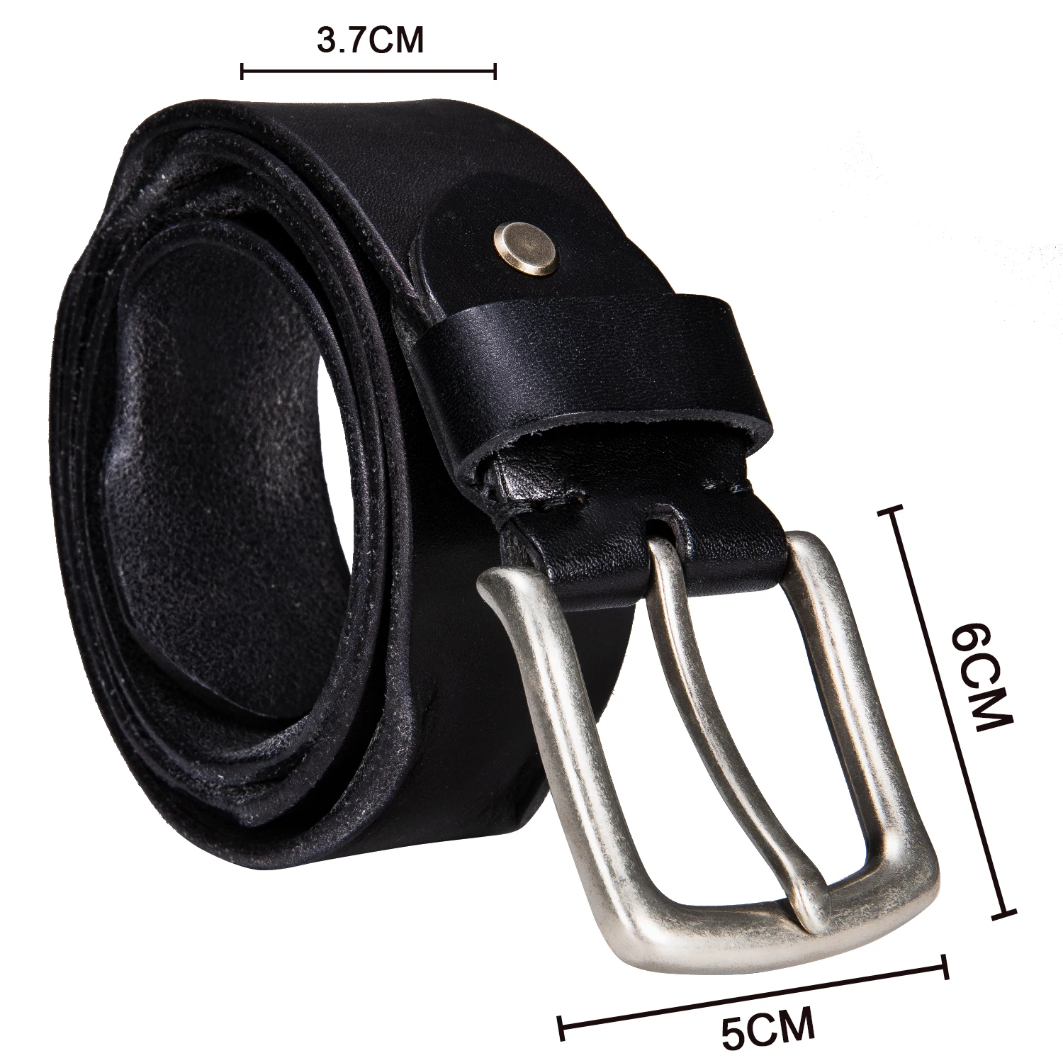 Мужской кожаный ремень без пряжки 3 5 см Широкий прочный автоматической