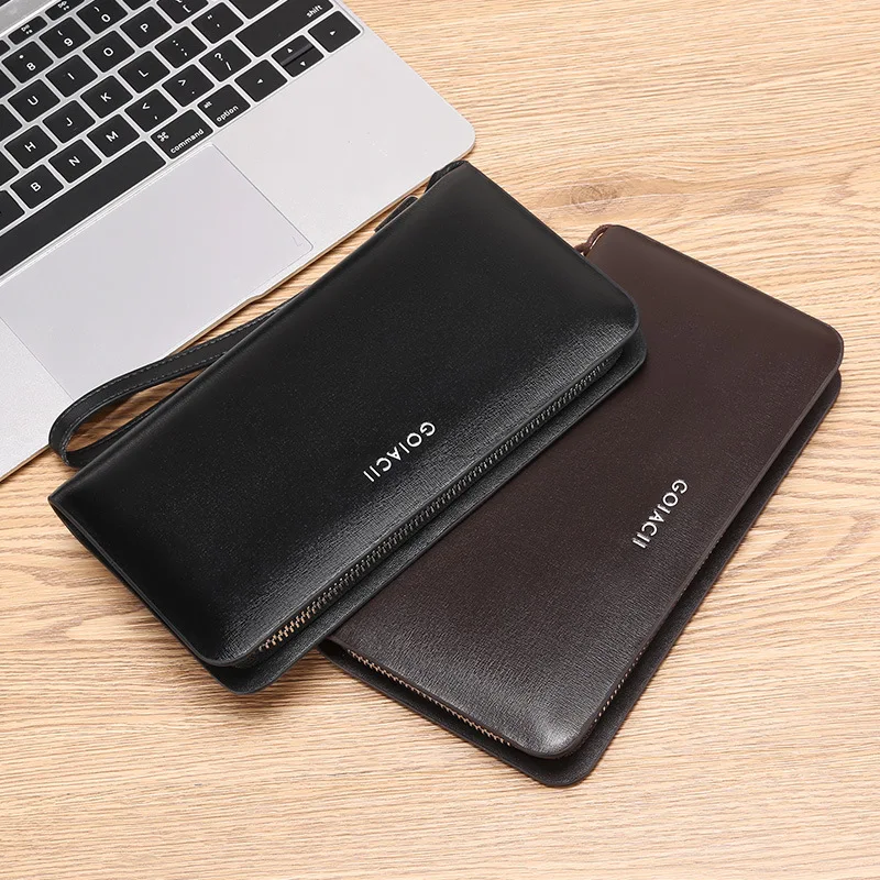 Luxury Brand Wallets With Coin Pocket Long Zipper Purse For Men Clutch Bag Business Male Wallet Vintage Large Wallet