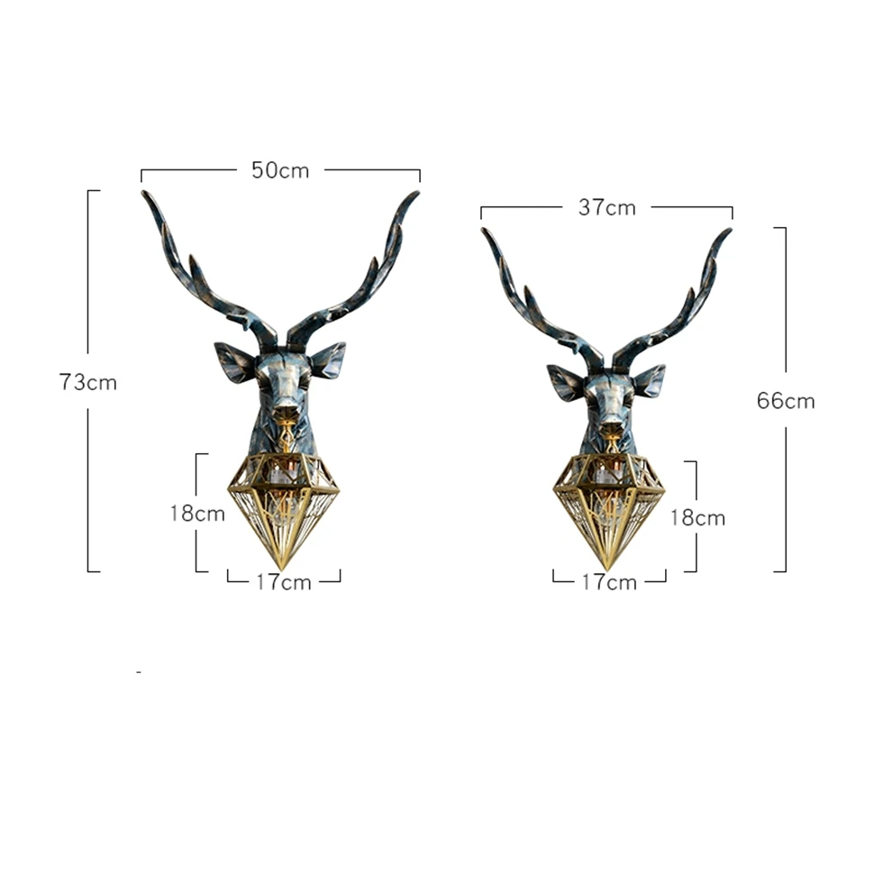 Настенный светильник в скандинавском стиле ретро с рогами для гостиной спальни |