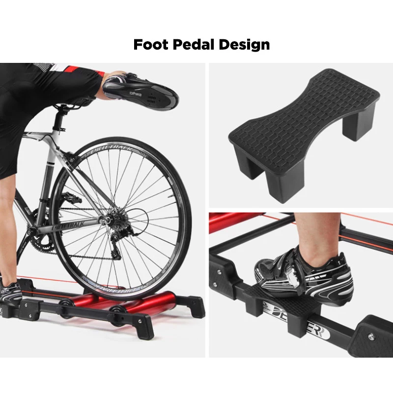 

Exercise Bicycle Roller Trainer Stand Indoor Home Cycling Training MTB Road Bike Roller Platform For 24-29inch 700C Bike