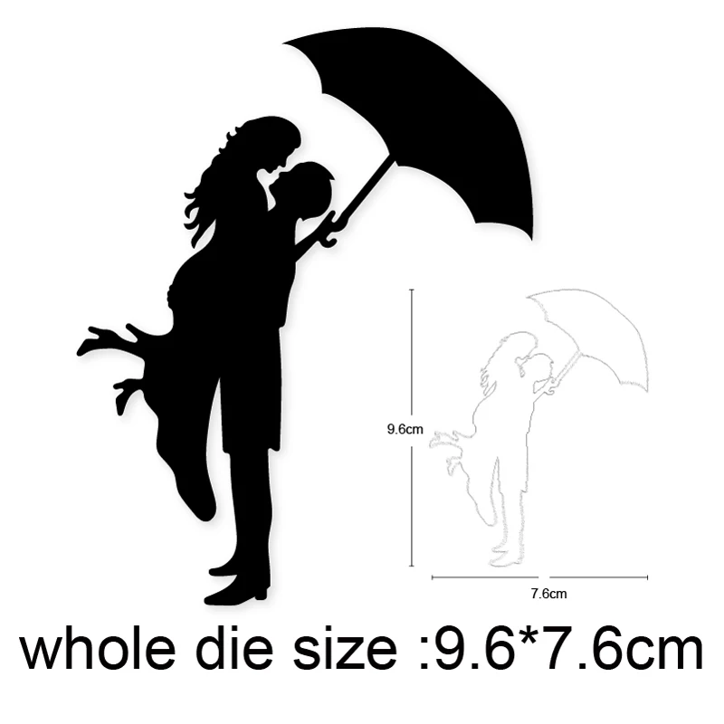 

Umbrella Embrace men and woman Metal Cutting Dies Stencils for Scrapbooking dies Embossing Die Cuts Decorative Paper Card Making