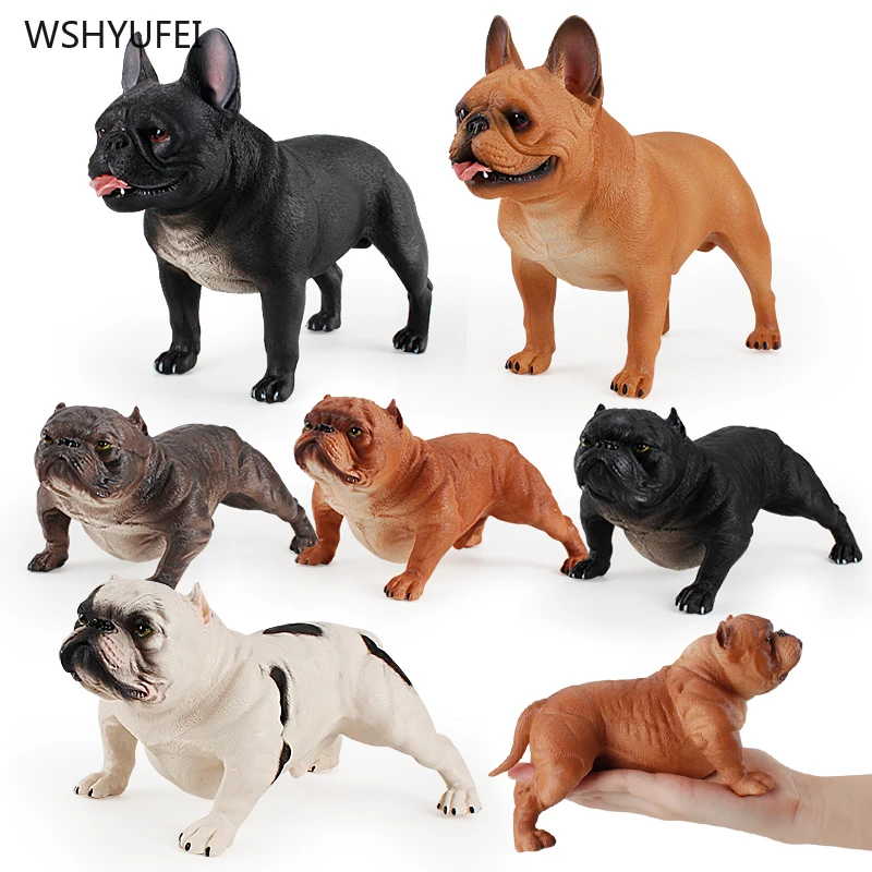 Большая модель французского бульдога имитация стерео животных игрушки