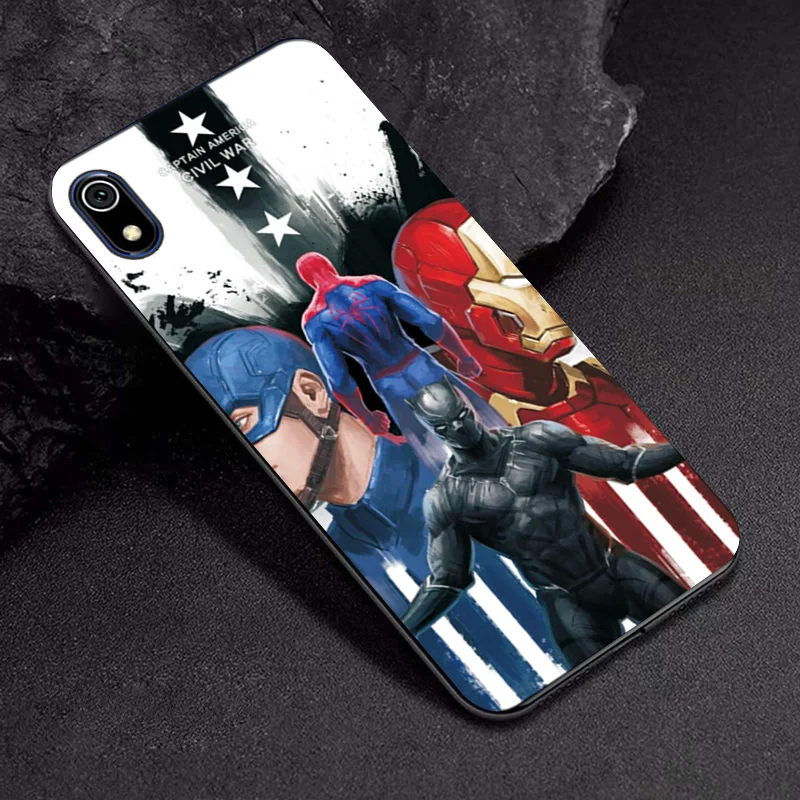 TPUBLK632 Черный чехол ТПУ для Xiaomi Redmi 7 7A силиконовый чехол Железный человек задняя крышка Бэтмен чехол для Xiaomi Redmi 7A 7 Note 7 Note7 Fundas - Цвет: TPUBLK632