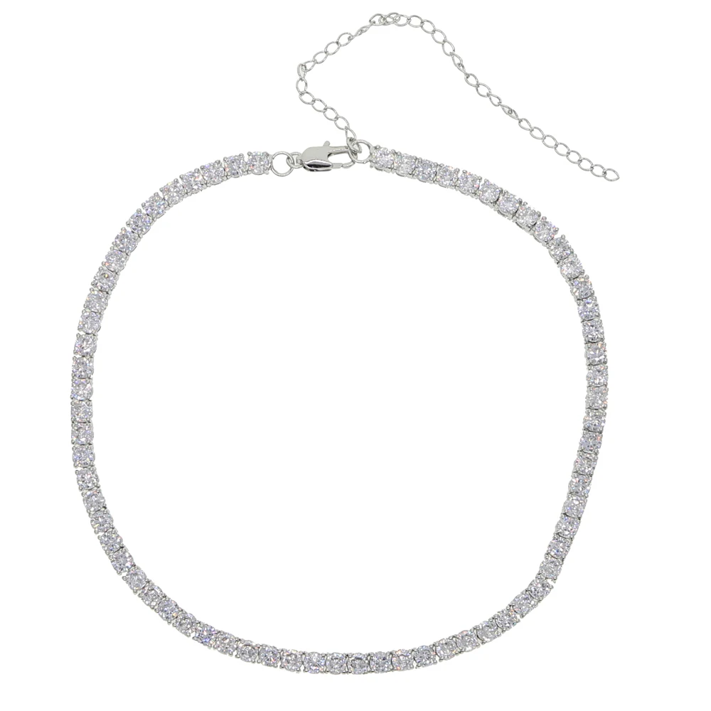 Ожерелье для тенниса с кубическим цирконием 4 мм акция Лучшая Женская Роскошная