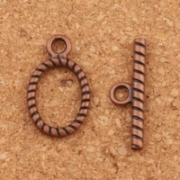 oval twist bracelet toggle clasp 13x21mm 30pcs antique copper jewelry diy findings l851