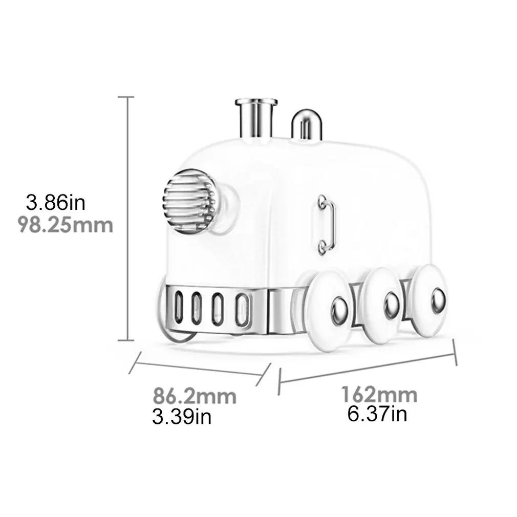 

300ml Ultrasonic Humidifier Retro Mini Train USB Aroma Air Diffuser Essential Oil Mist Maker Fogger With Color LED Light