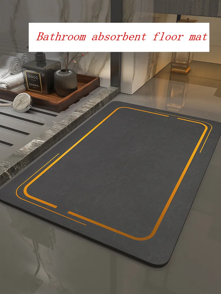 

Bathroom absorbent floor mat Toilet anti-slip door mat Kitchen oilproof leather Strip carpet Living room entrance decoration rug