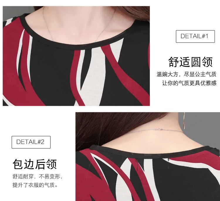 

Women's Blouse Short Sleeve Top Fashion Tops O-neck Shirts Printed Blouses Casual Shirt Summer New Korean Houthion