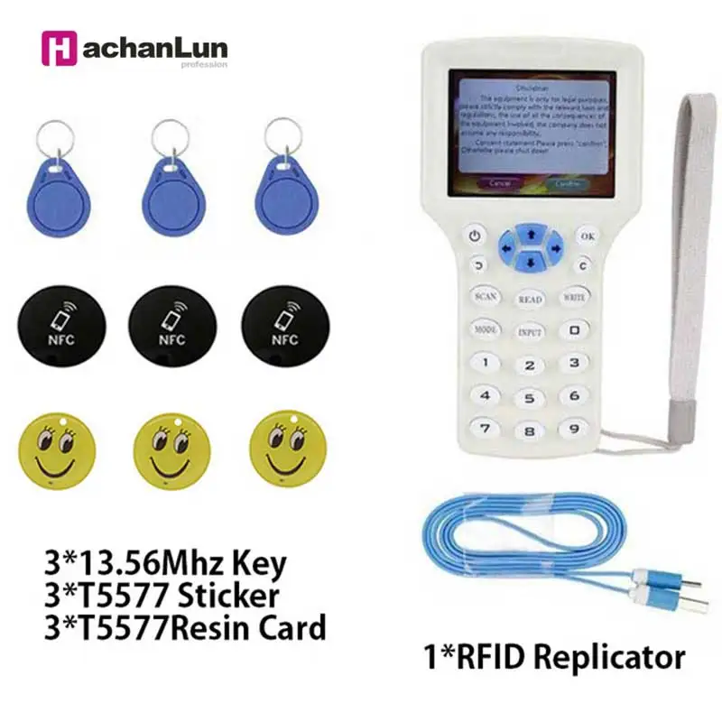Английская версия 10 дубликатор для карт контроля доступа с частотой NFC IC/ID