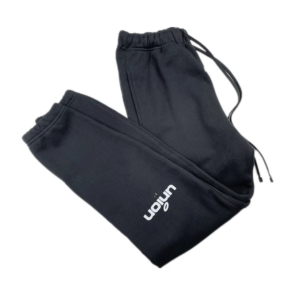 

Best Version Reflective Logo Fleece Sweatpants Autumn Winter Relaxed Thick Trousers Kanye Streetwear