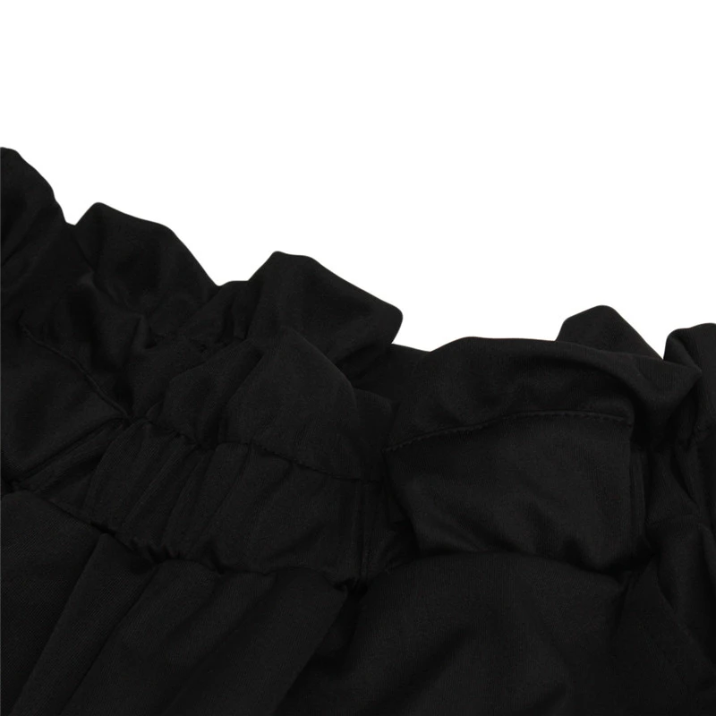 

Spring Black Fashion High Waist With Belt Wooden Ear Loose Solid Color Trousers Ankle Length Pant Work Wear Casual Pencil Pants