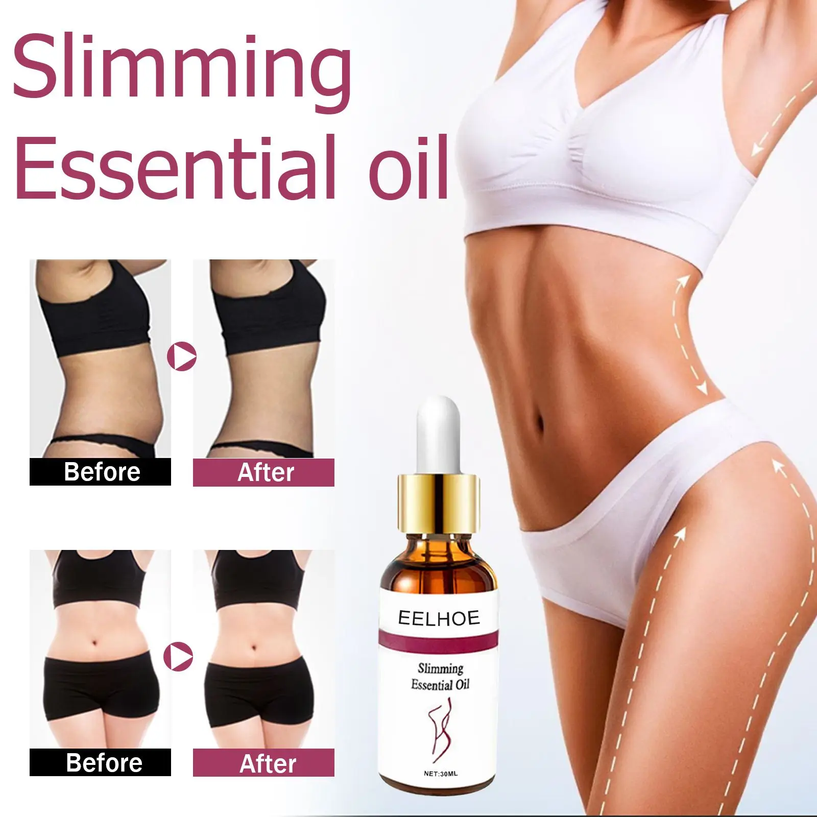 Belly Leg Lose Weight Anti Cellulite Essential Oil Natural Herbal Slimming Massage Fat Burning Body Loss | Красота и здоровье