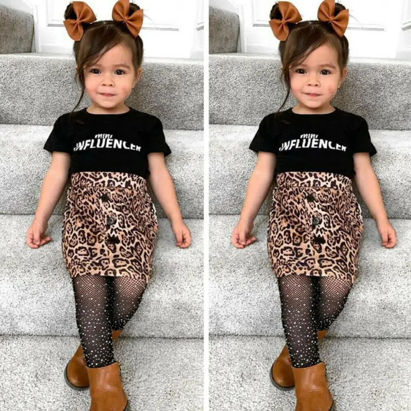 

2 шт., футболка и мини-юбка для девочек