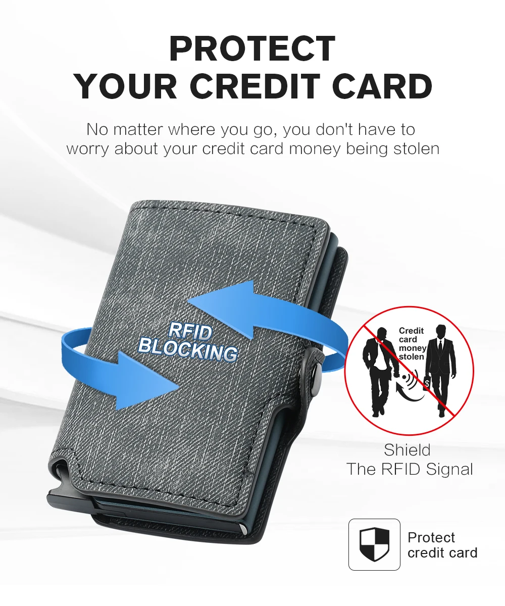 Автоматически выдвигается Кредитная Чехол портмоне с отделением для карт