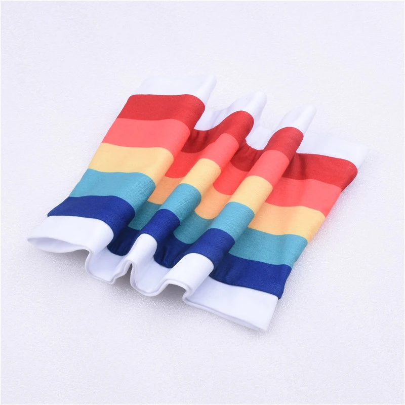 

Sexy Summer Tube Top Women Strapless Bustier Crop Top Stripe Vest Bandeau Tops Rainbow Striped Bralette Brassiere Female