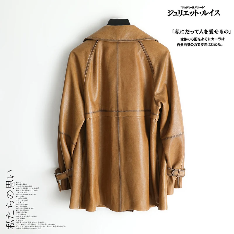 Genuine Leather Jacket Women Korean 100% Sheepkin Coat Spring Autumn Women's Jackets High Quality Leren Jas Dames KJ3407 | Женская