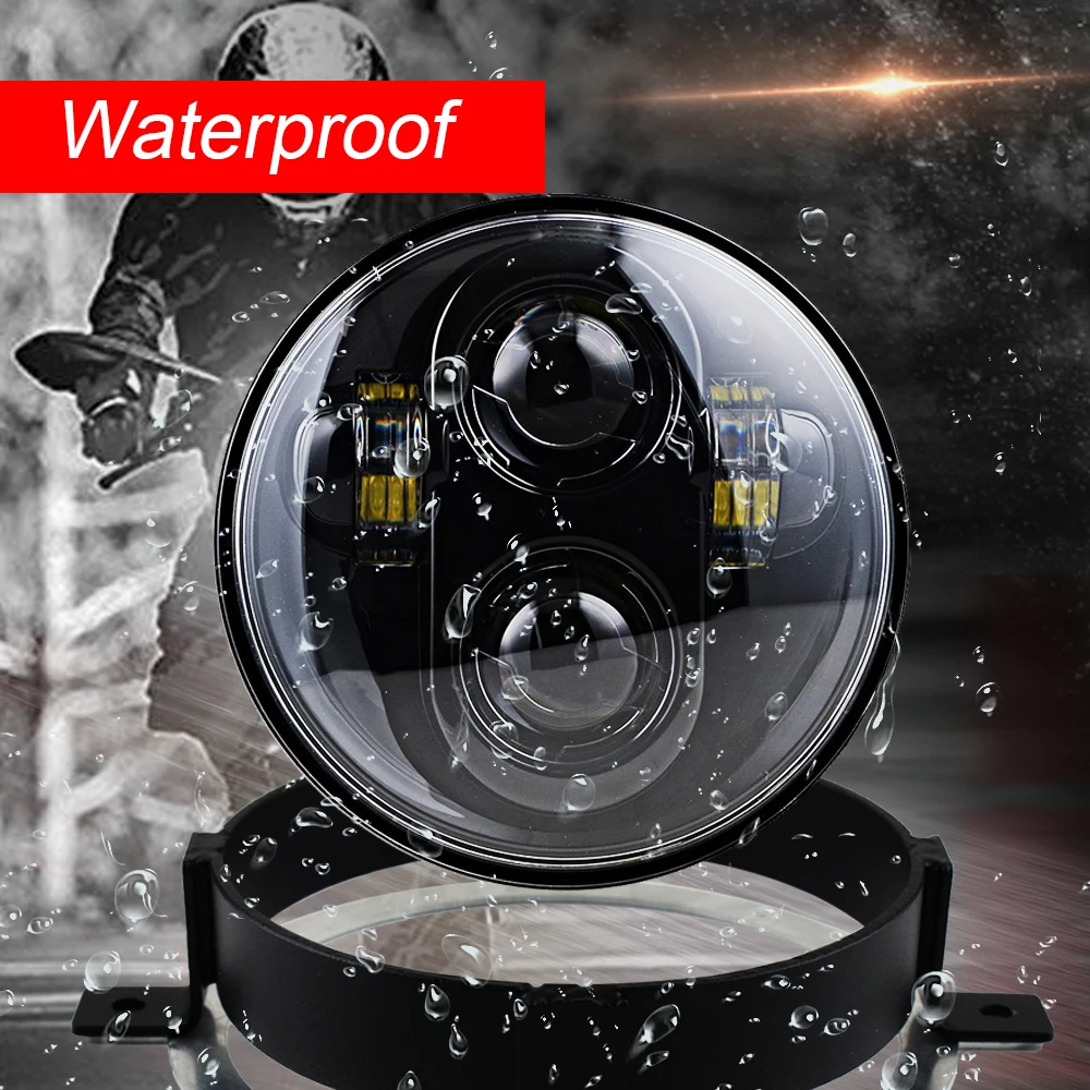 Черная мотоциклетная светодиодная фара 5 75 дюйма для Honda VTX 1300 1800 3/4 комплект