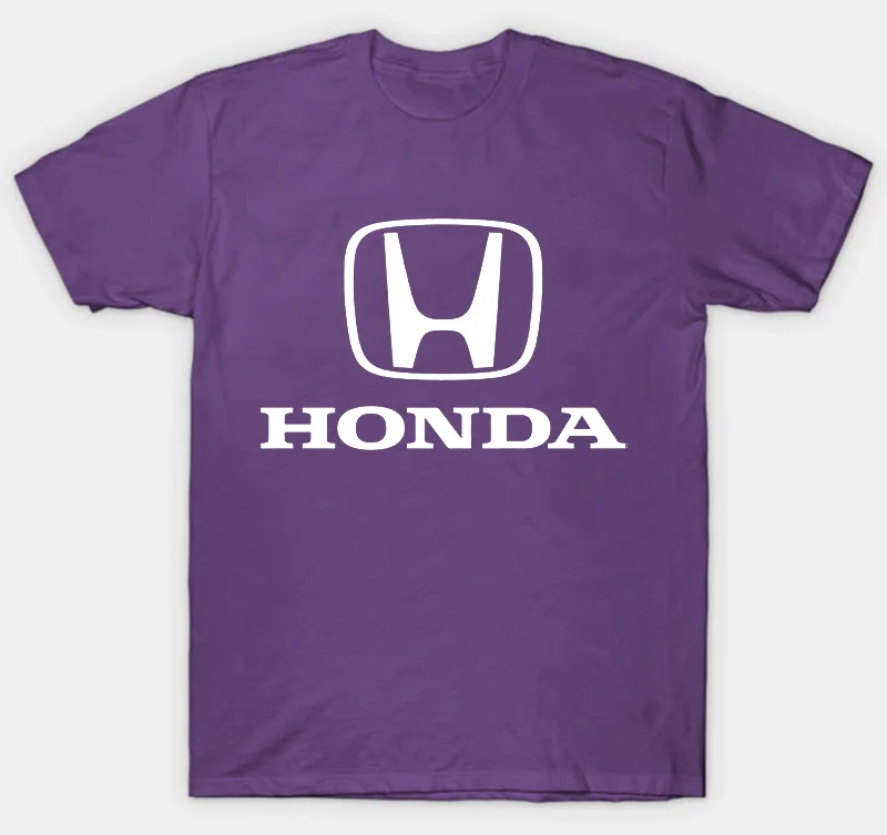 Honda Tall Футболка белая стандартная черная футболка с логотипом - Цвет: Фиолетовый